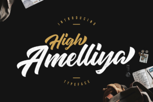 High Amelliya: A Bold and Elegant Brush Font for Creative Projects