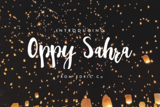 Oppy Sahra: A Handwritten Font with Soul
